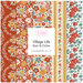 A fabric collage featuring colorful floral fabrics from the Village Life collection by Tilda. 