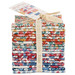 A bundle of Village Life fabric from Tilda isolated on a white background. 