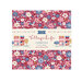 A bundle of Village Life fabric from Tilda isolated on a white background. 