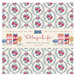 A bundle of Village Life fabric from Tilda isolated on a white background. 