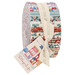 A bundle of Village Life fabric from Tilda isolated on a white background. 