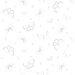 A digital mockup of a grey on white fabric with butterflies.