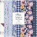Collage of the Navy One Yard Bundle from the Twilight on the Prairie fabric collection.