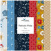 Collage of the Blue One Yard Bundle from the Patriotic Pride fabric collection.
