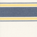 Swatch of the toweling, a natural cream color with blue and yellow striping.