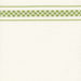 Swatch of the toweling, a natural cream color with grass green striping.
