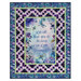 The completed Panel quilt featuring inspirational quote, isolated on a white background. 