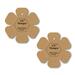 Two hexagonal cardboard tags labeled 1/2" Hexagon with Tack It Easy.