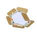 The template in action, holding a fabric hexagon and paper piece.