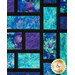 A super close up on the patchwork, showing details on the colors and prints.
