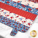 A super close up on the Dry Ideas mat, showing fabric print details.