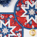 A close up shot of both the round and square hot pads, demonstrating fabric and binding details.
