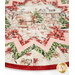 A stylized close up on the topper, demonstrating fabric prints and colors.