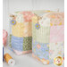 A close up of the mini charm bags, demonstrating fabric color and print details.