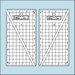 Both haves of the Half Rectangle Triangle Ruler Set, isolated on a blue background. 