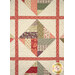 A close up on the patchwork, demonstrating fabric print and color details.