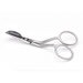 scissors with a rounded duckbill tip and shiny metal blades.