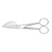 scissors with a rounded duckbill tip and shiny metal blades.