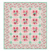The finished quilt from the strawberry crush sew along. 