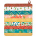 The completed Dry Ideas drying mat, colored in vibrant prints from the Desert Dreams collection by Maywood Studio, isolated on a white background. 