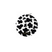 An isolated shot of the cow print tape measure by Bohin on a white background. 