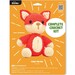 Package of a crochet kit featuring a colorful fox named flora.