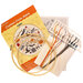 The contents of the Boo Signs cross stitch picture kit, including fabric, needle, hoop, floss, and the pattern.