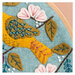 A close up on a appliqué bird. 