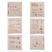 Page spreads of different pink stitches from the embroidery sampler book.
