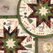 A closer look at the two Folded Star Hot Pads, demonstrating fabric color and print details.
