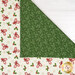 A top down shot of the napkin, folded so as to demonstrate the two reversible prints.