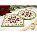 A closer look at the two Folded Star Hot Pads, demonstrating fabric color and print details.