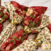 A close up on the napkins, demonstrating fabric and color details.