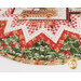A super close up on the edge of the topper, showing print and color details on the fabrics.