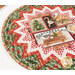 A closer look at the topper, showing details on the fabric colors and prints.