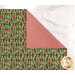 A top down shot of the napkin, folded so as to demonstrate the two reversible prints.