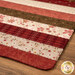 A super close up on the mat demonstrating fabric prints and color details.