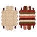 A top down shot of both the top and the bottom of the Scalloped Basket, unfolded and isolated on a white background. 