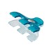 A triple wide sewing clip in blue.