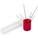 Image of a bonus needle tube with pink cap and extra fine needles 