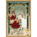 A closer look at the panel, showing details on the wintry scene.