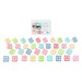 The quilty clippies fabric clips by Its Sew Emma featuring all 36 clips in the pack, isolated on a white background. 