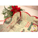 A stylized shot of one corner of the basket, showing details on the inner newspaper style print.