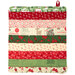 The completed Dry Ideas mat colored in festive fabrics from the Holiday Cheer collection by Moda Fabrics, isolated on a white background. 
