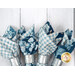 A close up on the napkins, demonstrating fabric and color details.