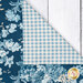 A top down shot of the napkin, folded so as to demonstrate the two reversible prints.