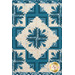 A closer look at the quilt, showing details on the creative log cabin and cactus block layout.