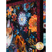 A close up on the panel, showing details on the colorful florals as well as top quilting details.