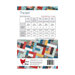The back side of the pattern showing required materials and various sizing options.