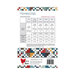 The back side of the pattern showing required materials and various sizing options.